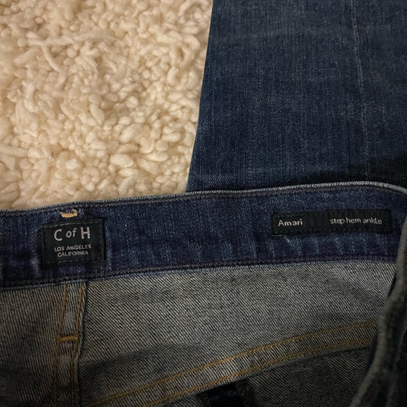 Citizen Of Humanity High Rise Amari Ankle Dark Wash Uneven Hem Jeans - Picture 3 of 3